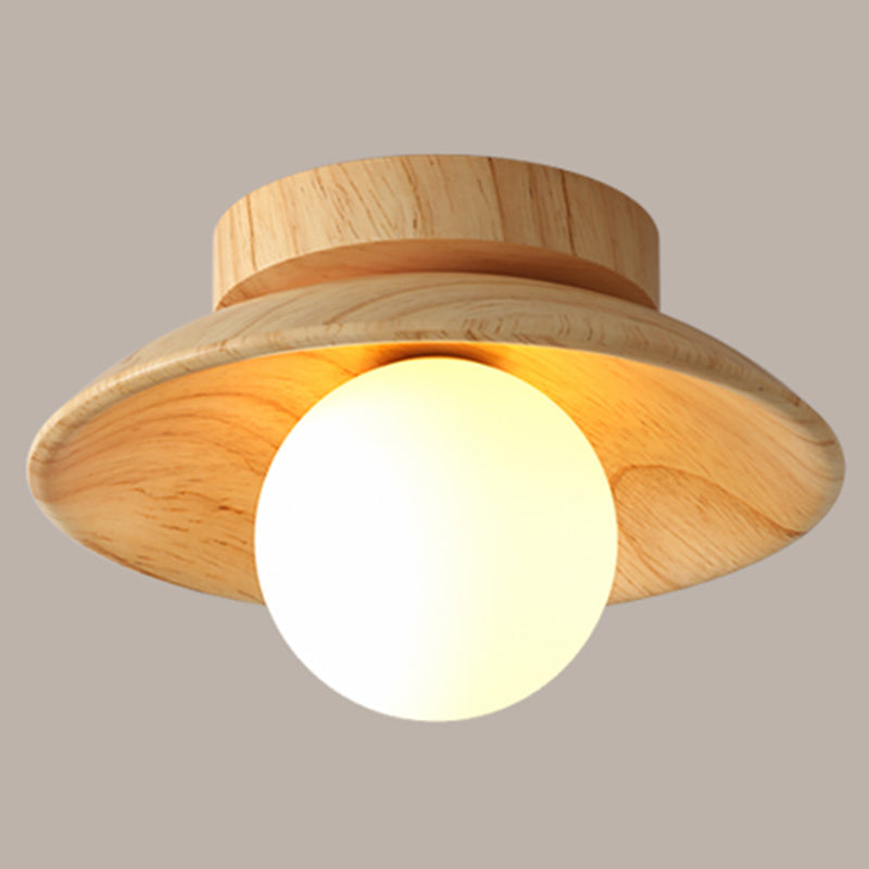 ElegantWood Light - Modern Wood Entryway Ceiling Light