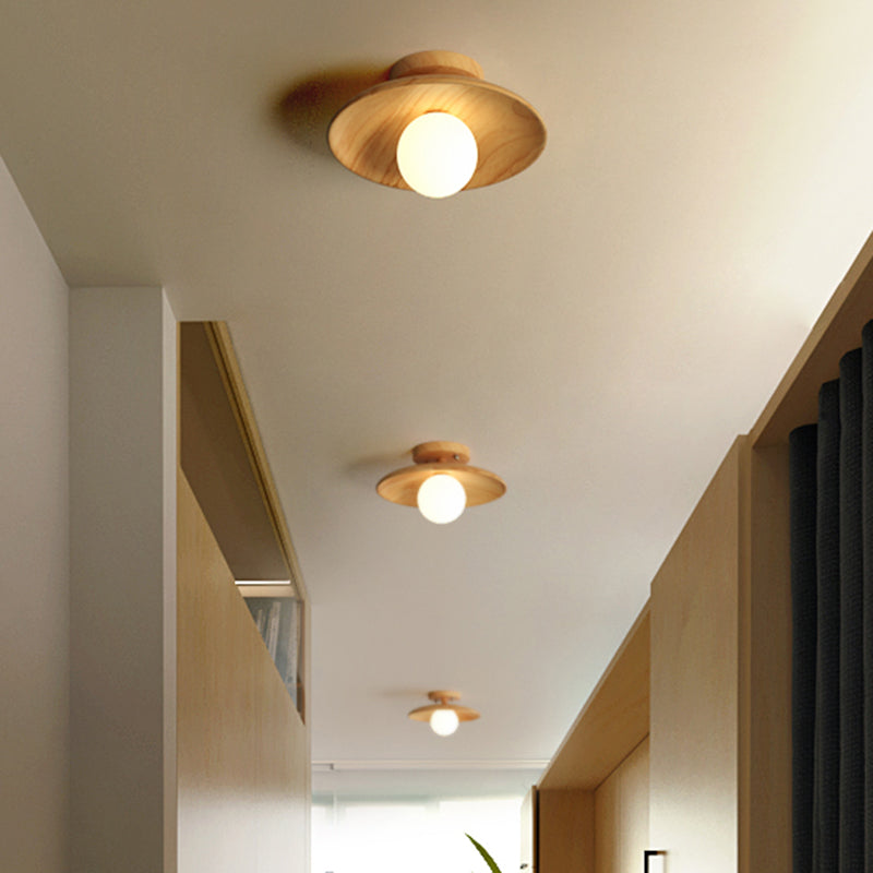 ElegantWood Light - Modern Wood Entryway Ceiling Light