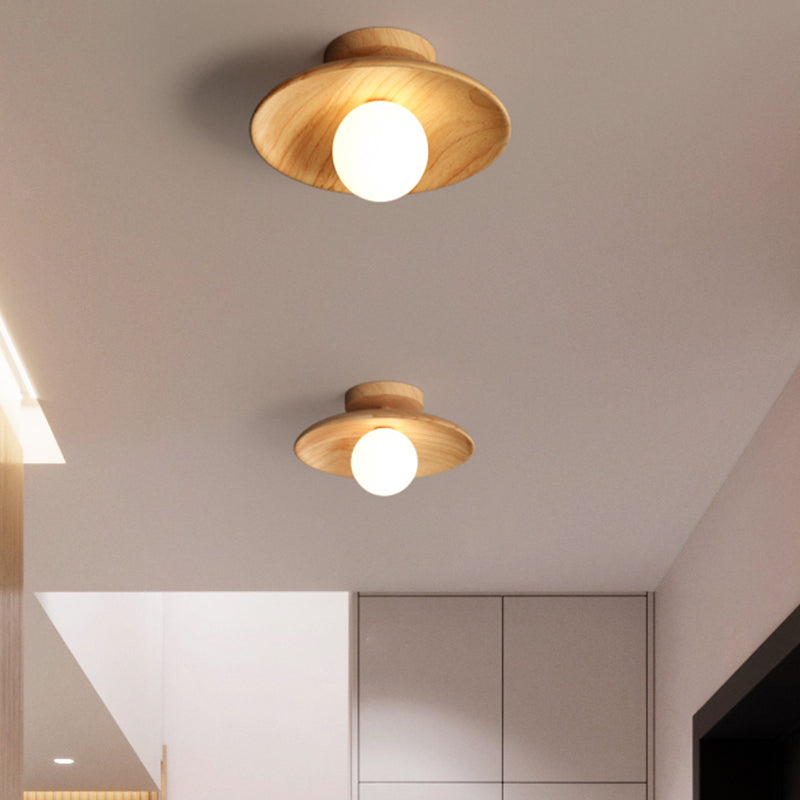 ElegantWood Light - Modern Wood Entryway Ceiling Light