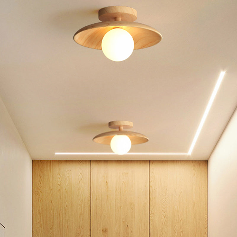 ElegantWood Light - Modern Wood Entryway Ceiling Light