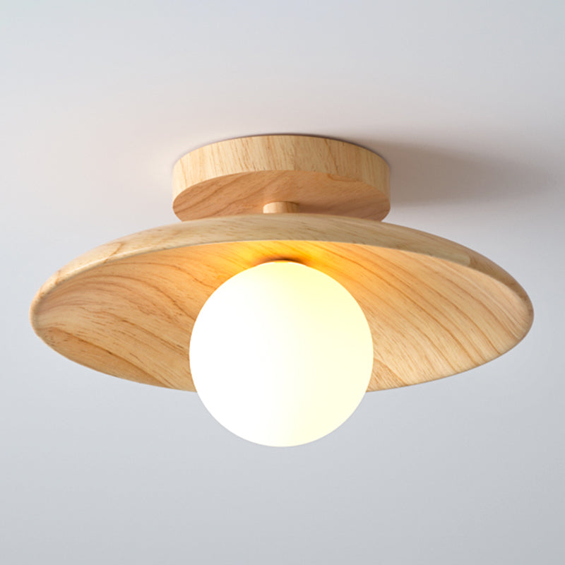 ElegantWood Light - Modern Wood Entryway Ceiling Light