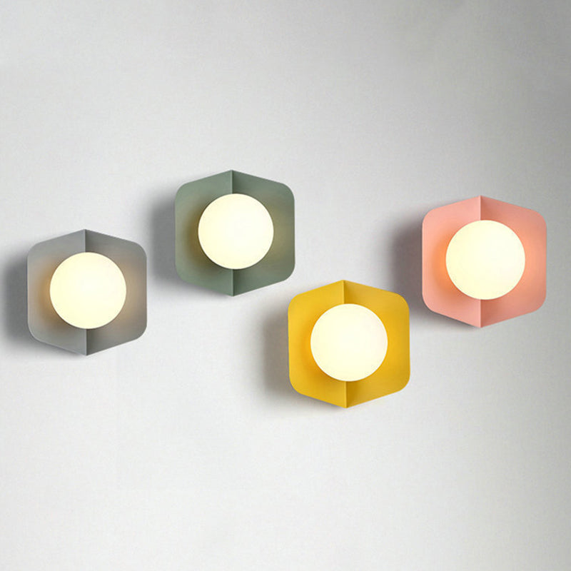 Macaroon - Modern Glass Shade Wall Sconce