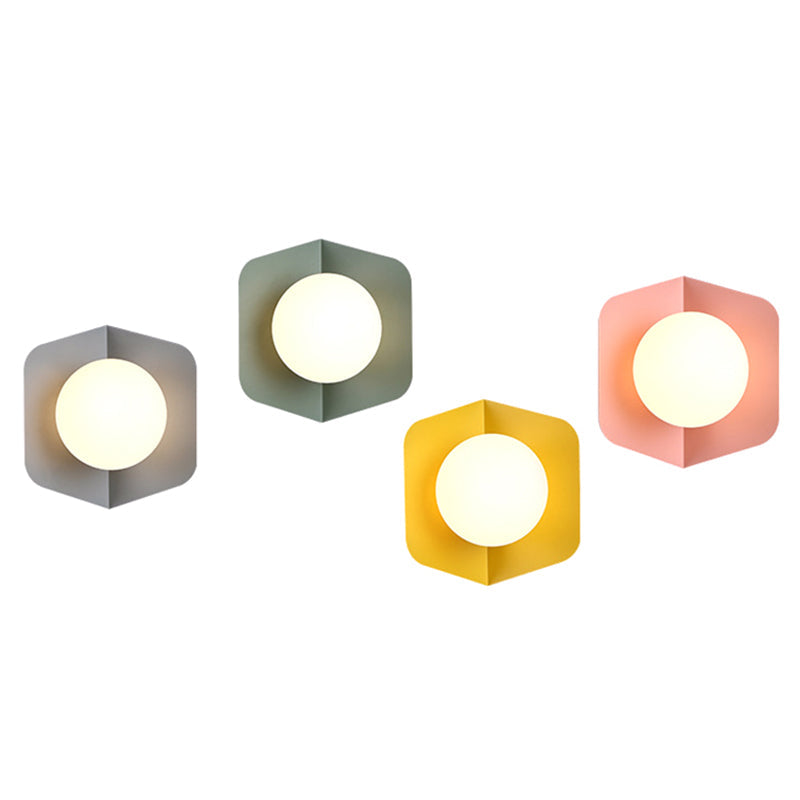 Macaroon - Modern Glass Shade Wall Sconce