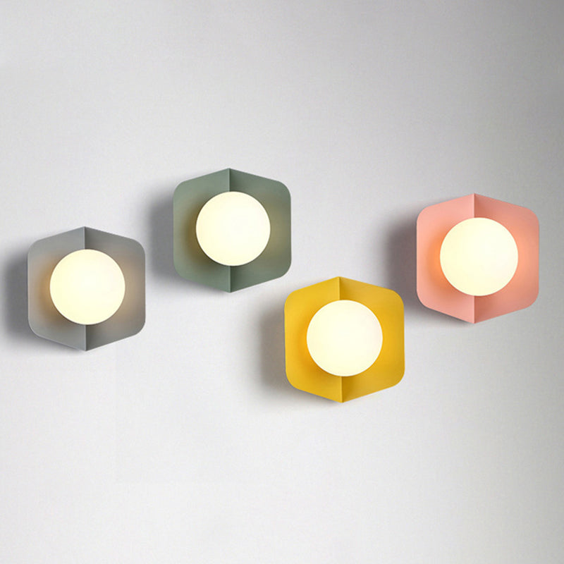 Macaroon - Modern Glass Shade Wall Sconce