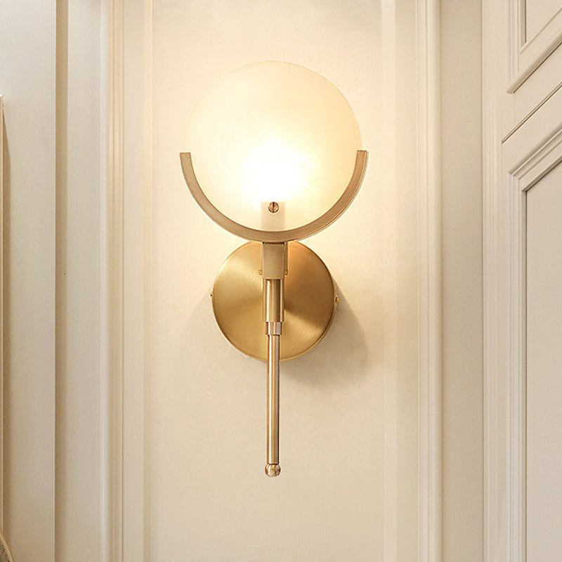 Colonial Charm - Luxury Copper and Opal Glass Wall Sconce