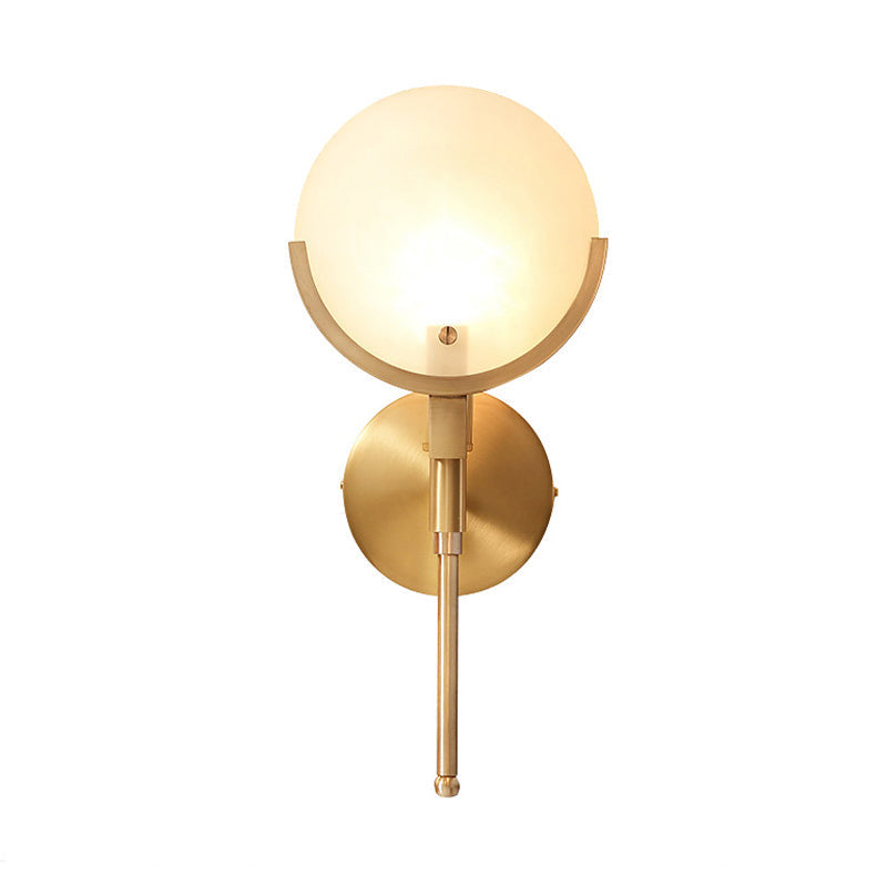 Colonial Charm - Luxury Copper and Opal Glass Wall Sconce
