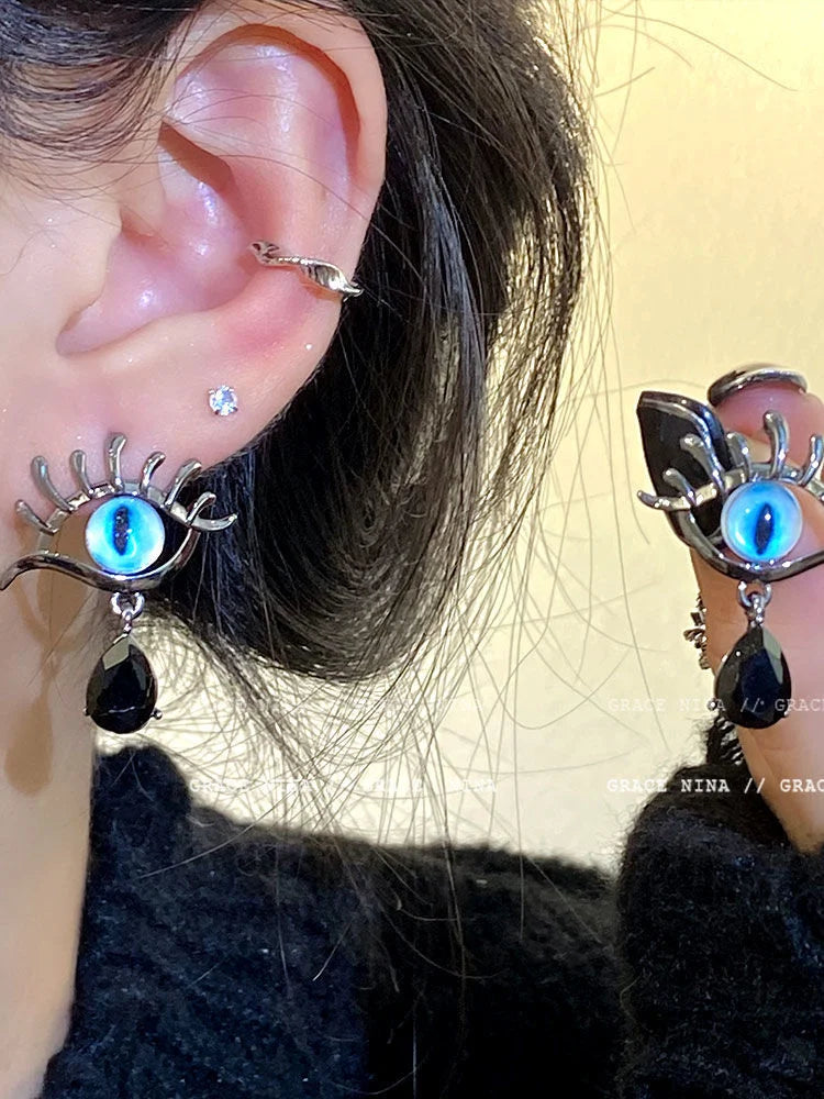 Yara - Boucles d'oreilles mauvais œil élégance