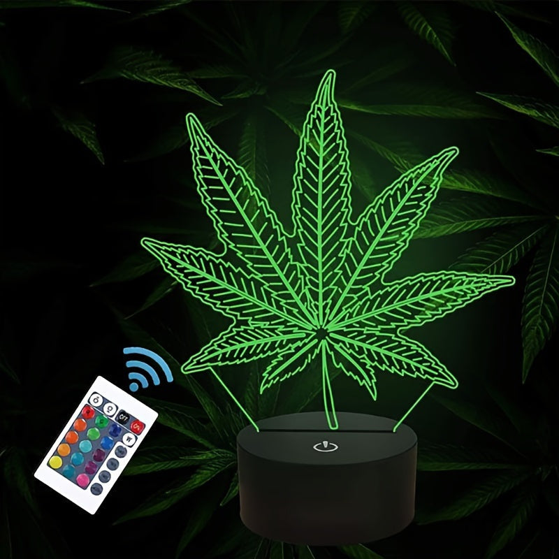 HempGlow - 3D Acrylic Table Lamp with LED Night Light