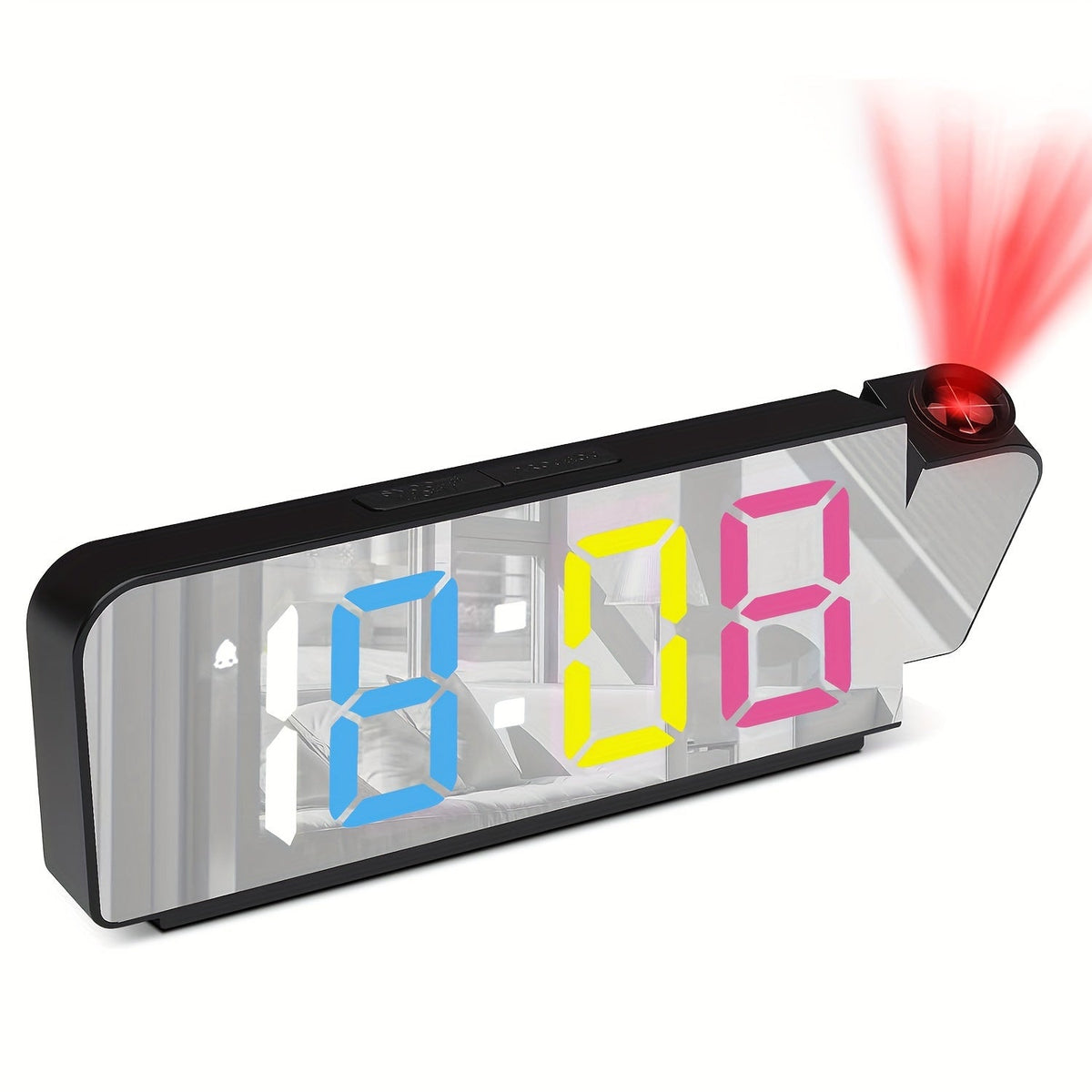 ProjectTime - LED Projection Digital Alarm Clock with Mirror Screen