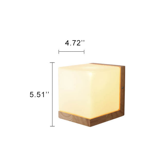 EcoChic - Wooden Cube Wall Sconce with Modern, Sustainable Design
