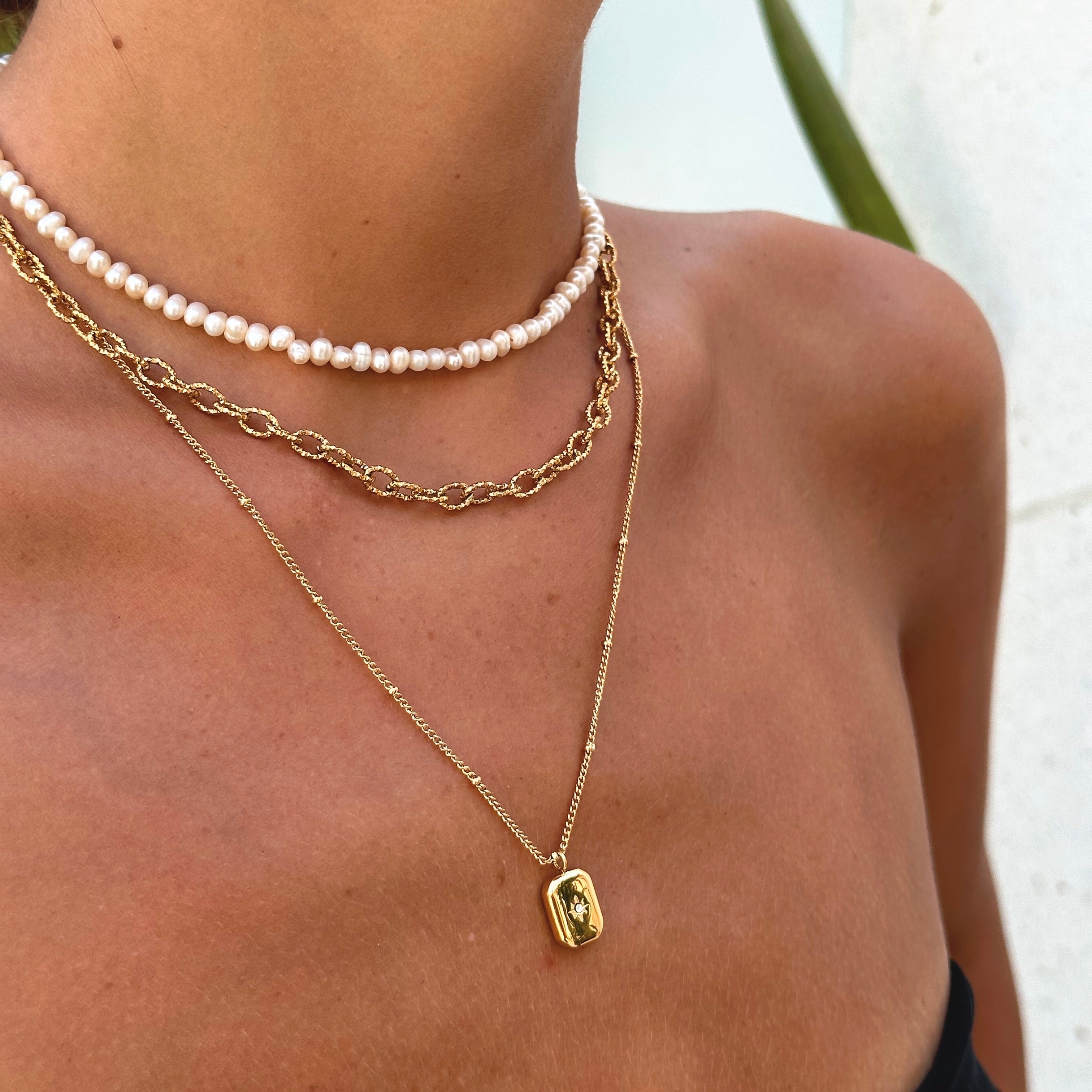 Celeste - Collier avec zircone scintillante
