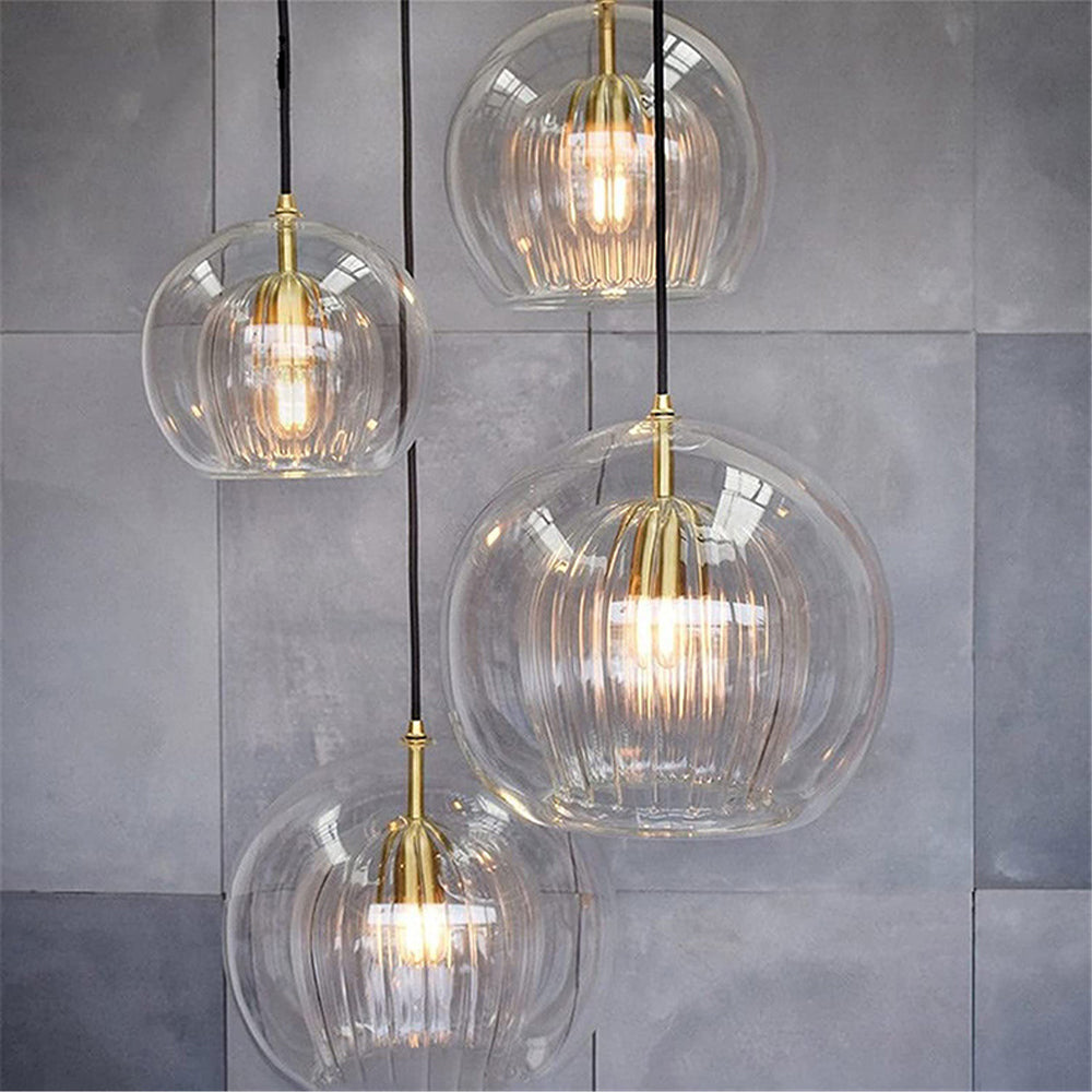 AmberGlow Pendant - Warm Amber Glass Pendant Light