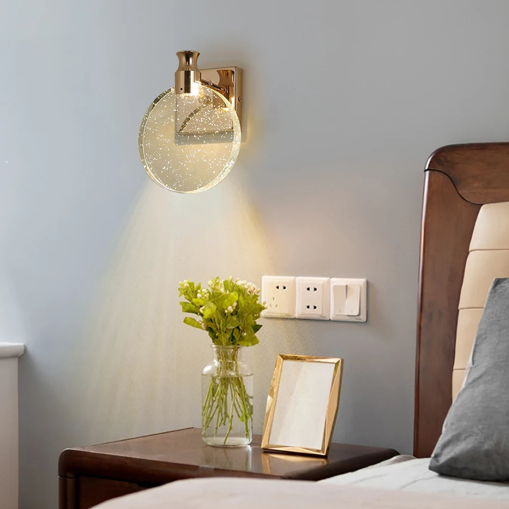 LumièreCéleste - Elegant Gold Wall Sconce for Warm Interiors