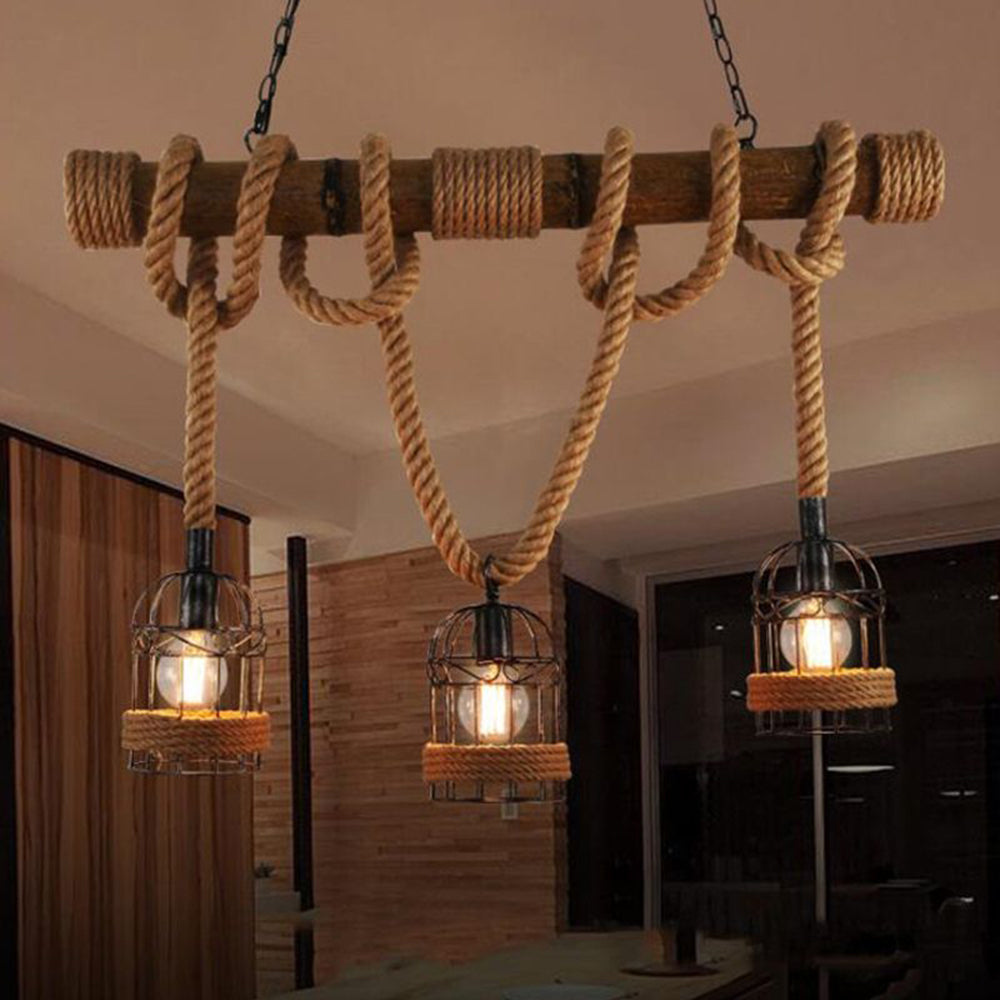 Swendale - Retro Wood and Metal Pendant Light for Cozy Interiors