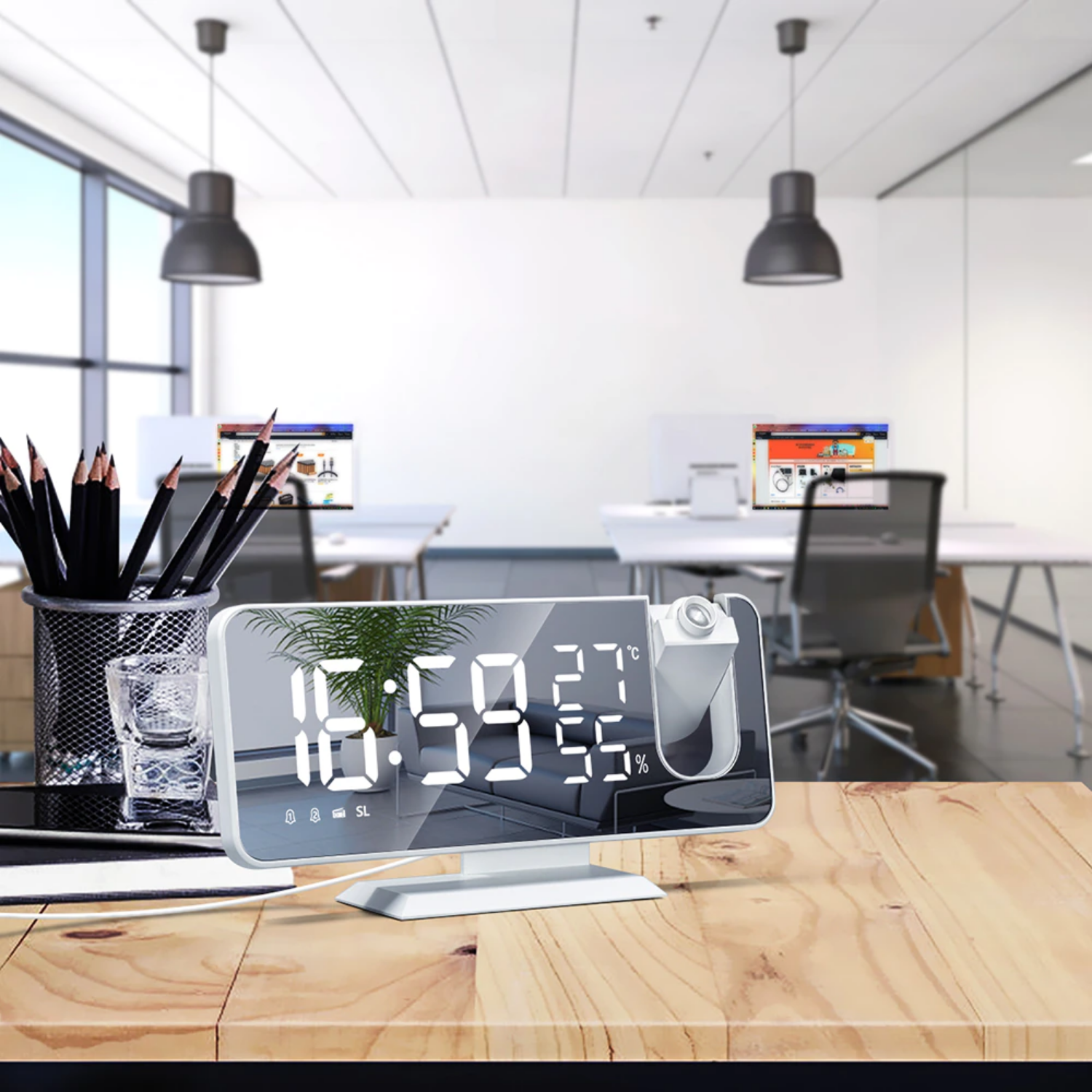 Astronatic - Réveil LED Projecteur Innovant avec USB