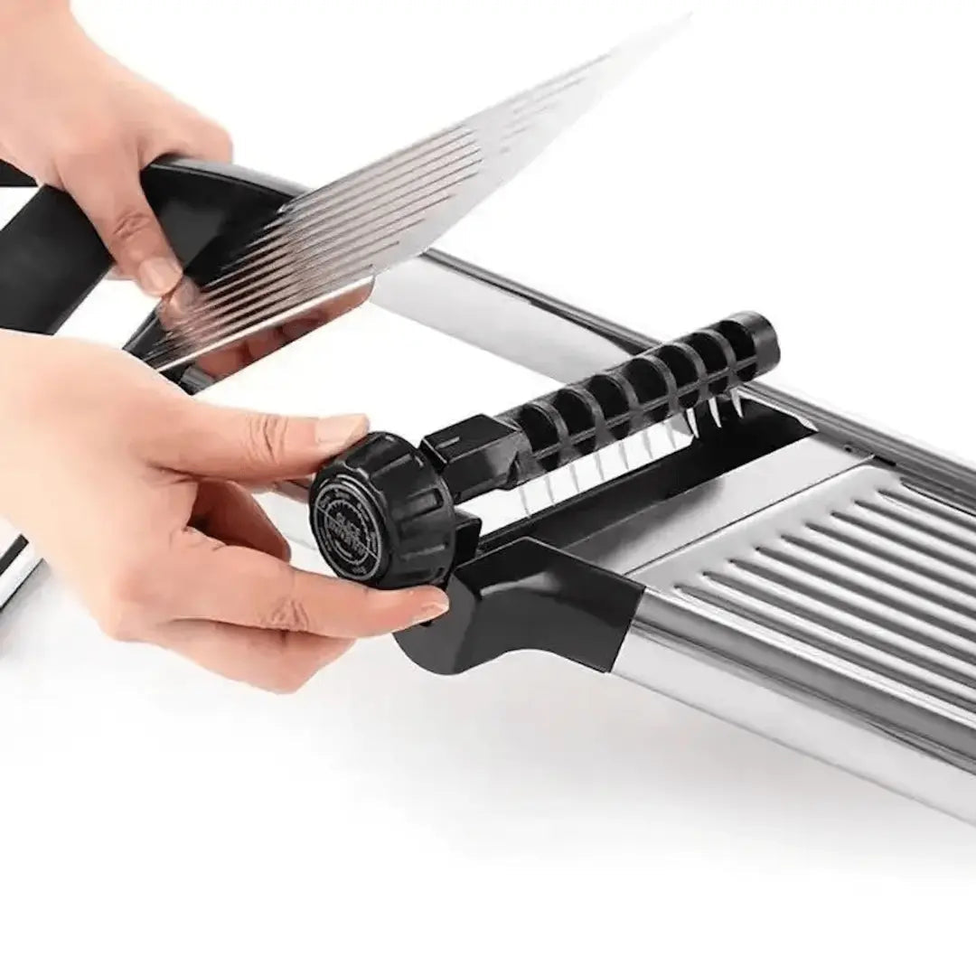 PrecisionSlice - Mandoline élégante en acier inoxydable