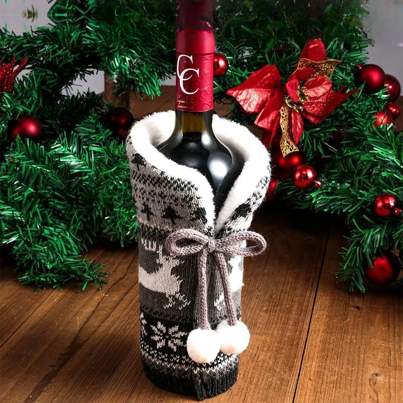 Festive Cheers - Elegant Christmas Wine Bottle Cover