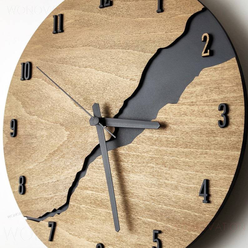 GrandArc - Artistic Wooden Wall Clock with Surreal Style