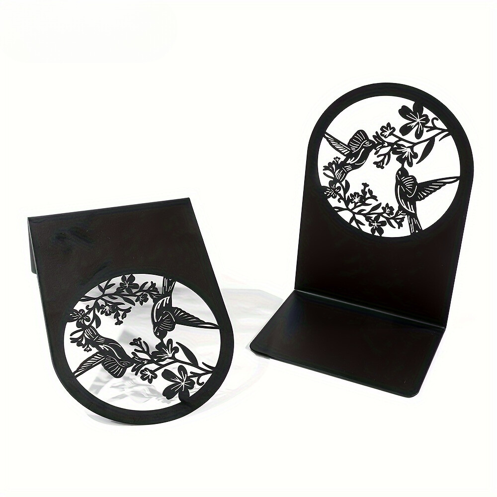 BirdFlora - Elegant Bird and Floral Iron Bookend