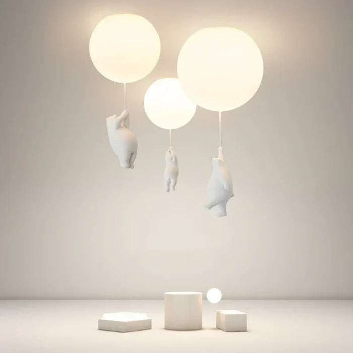 CloudBear - Plafonnier enfant ludique avec ballon
