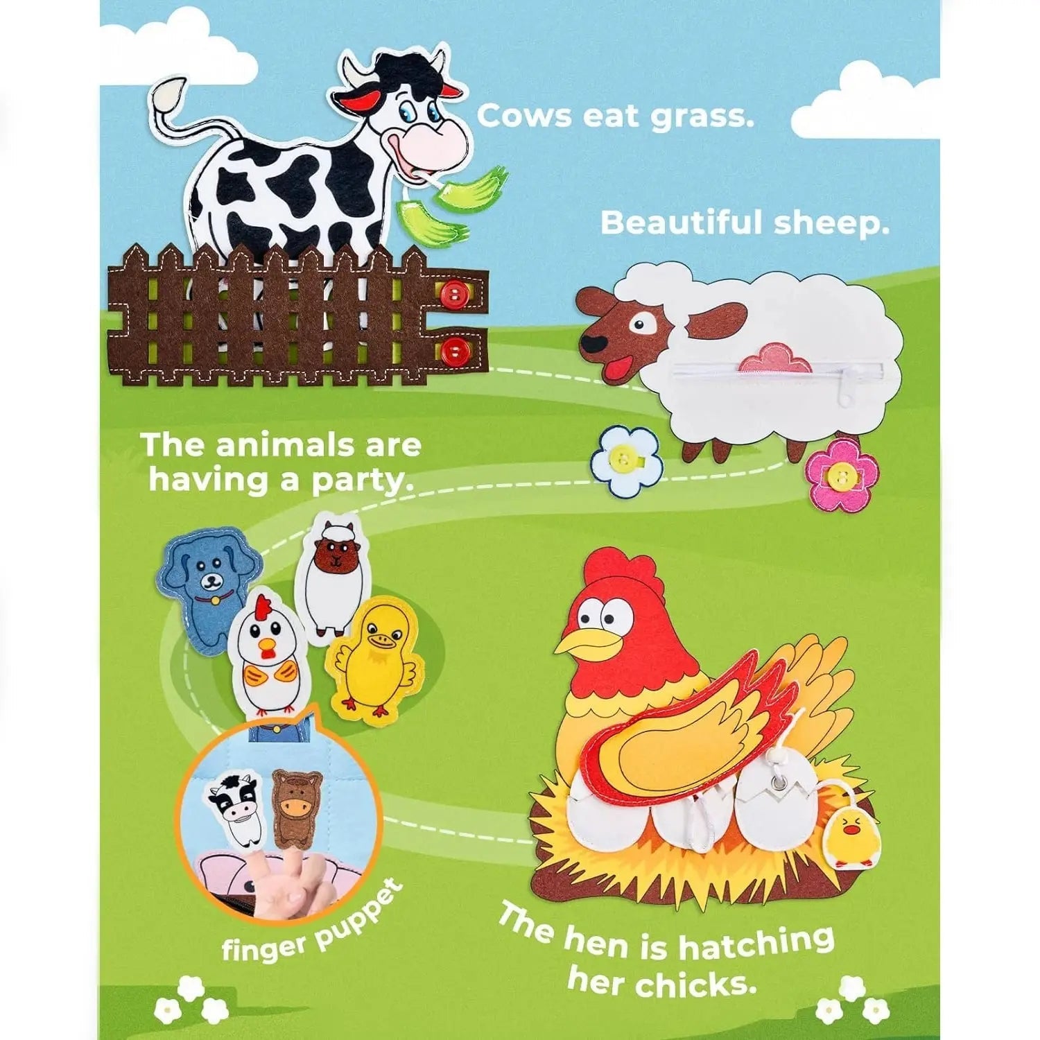 MeadowTots - Montessori Farm Animals Activity Book
