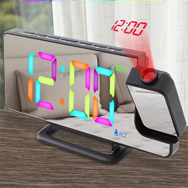 RGBProjector Clock - RGB Projection Alarm Clock with Dual Alarm