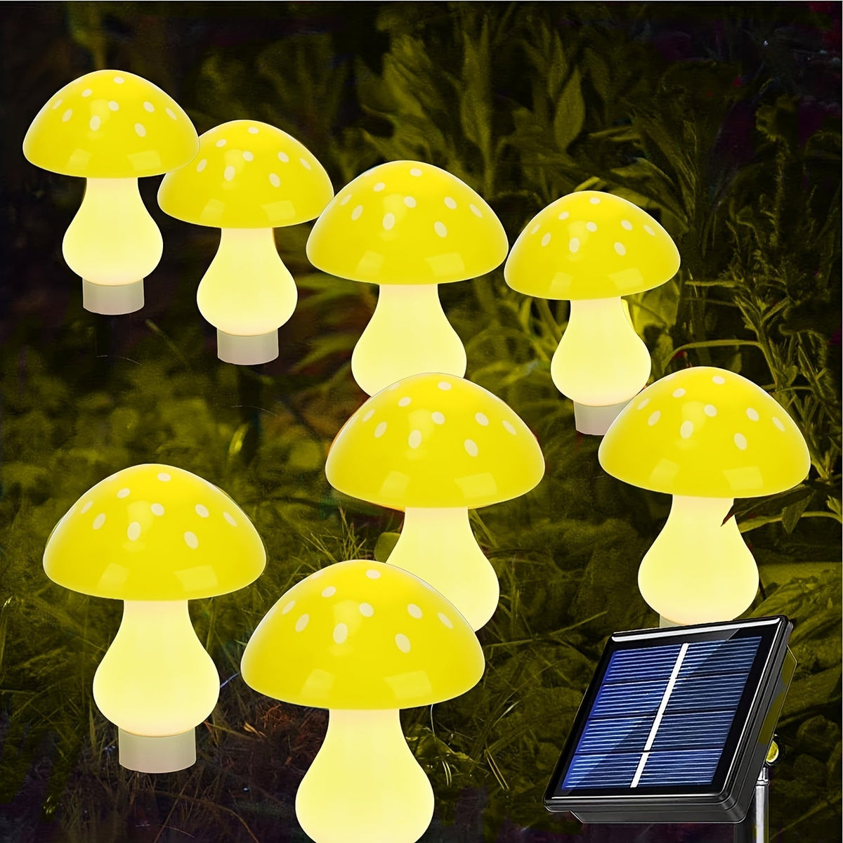 Arbogrove - Solar Mushroom Garden Lights with 8 Lighting Modes