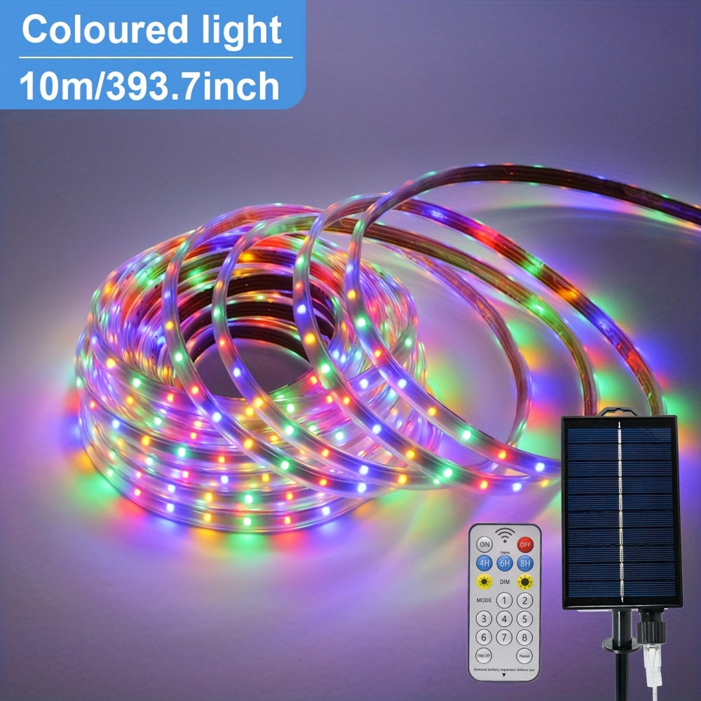 SolarFlex Light - Flexible Solar LED Strip with Remote Control for Outdoor Use