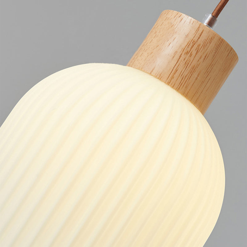 VintageLight - Wood and Glass Pendant with Vintage Charm