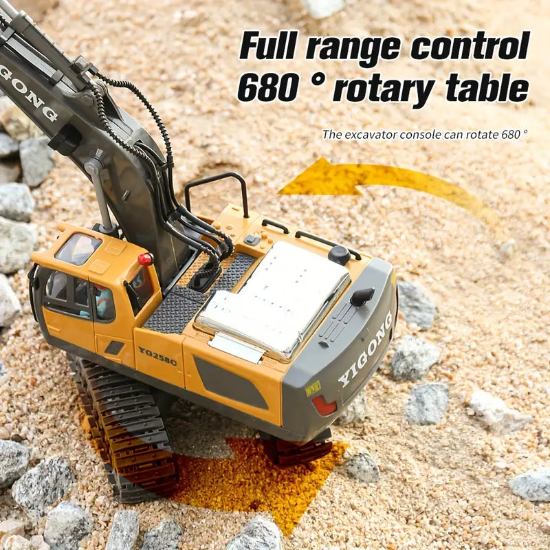 RC Excavator - 11-Function Alloy Construction Toy