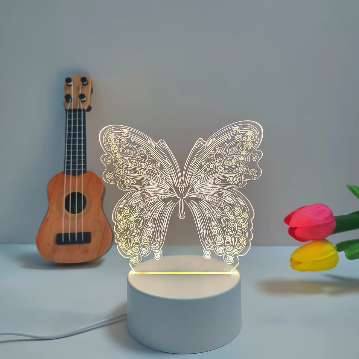 ButterflyGlow Lamp - Geometric 3D Butterfly LED Night Light