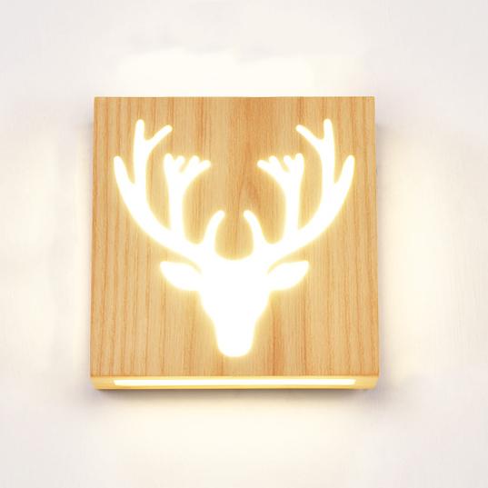 NatureShine - Solid Wood LED Wall Light for a Natural Glow