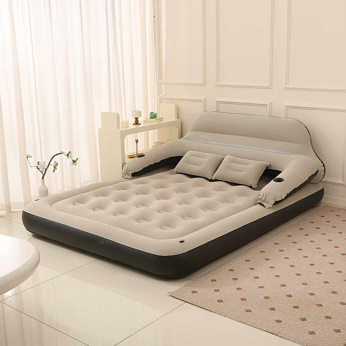 AirComfort Mattress - Inflatable Bed with Backrest and Built-In Pump