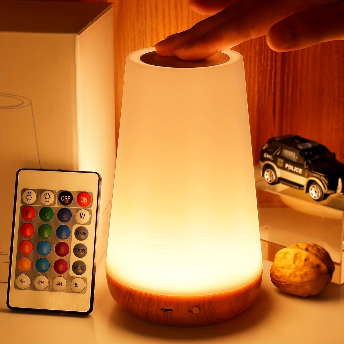 SpaceGlow - Wireless LED Night Light with Timer and Remote Control
