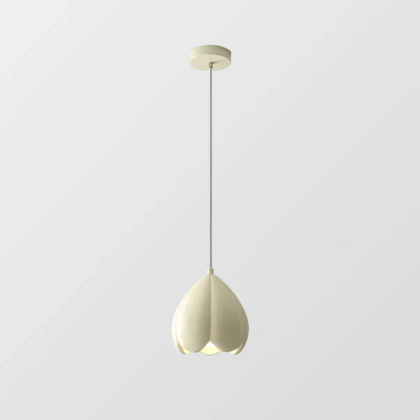 FlowerGlow - Elegant Cream Pendant Light for a Warm Interior