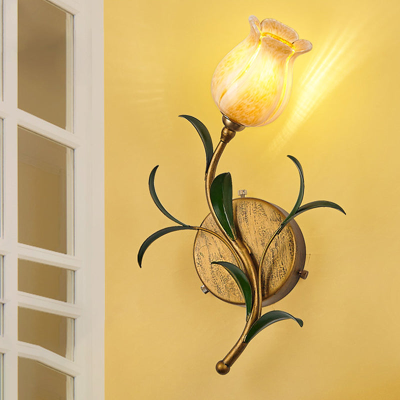 Gwenbloom - Flower Glass Wall Sconce for a Natural Glow