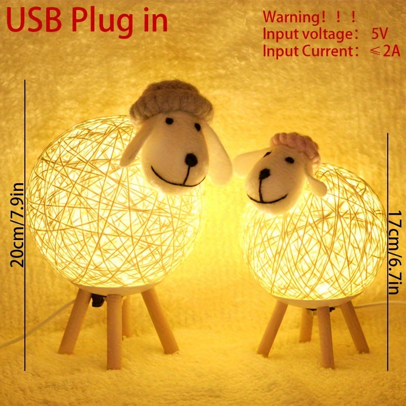 SheepGlow Lamp - Dimmable USB Sheep-Shaped Night Light
