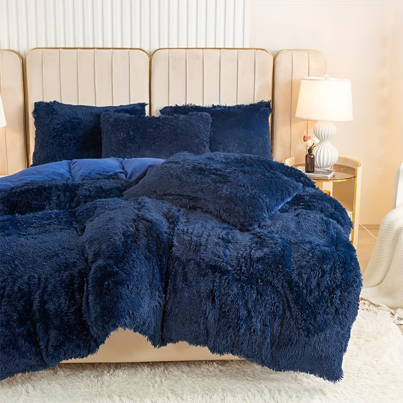 IndulgeNest - Ultra Soft Plush Duvet Cover Set with Zip Closure