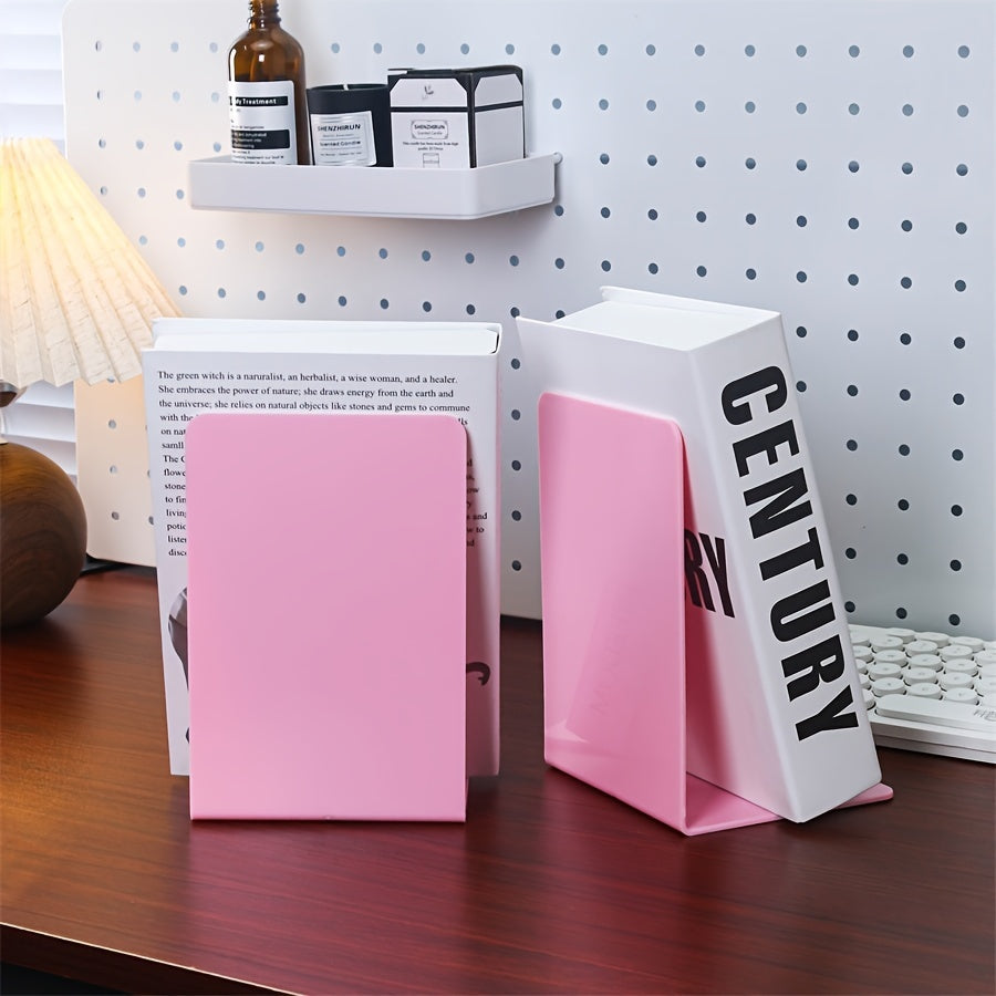 ClearStand - Elegant Clear Bookends, Set of 2