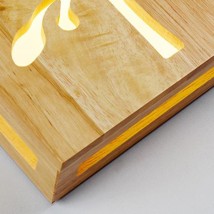 NatureShine - Solid Wood LED Wall Light for a Natural Glow