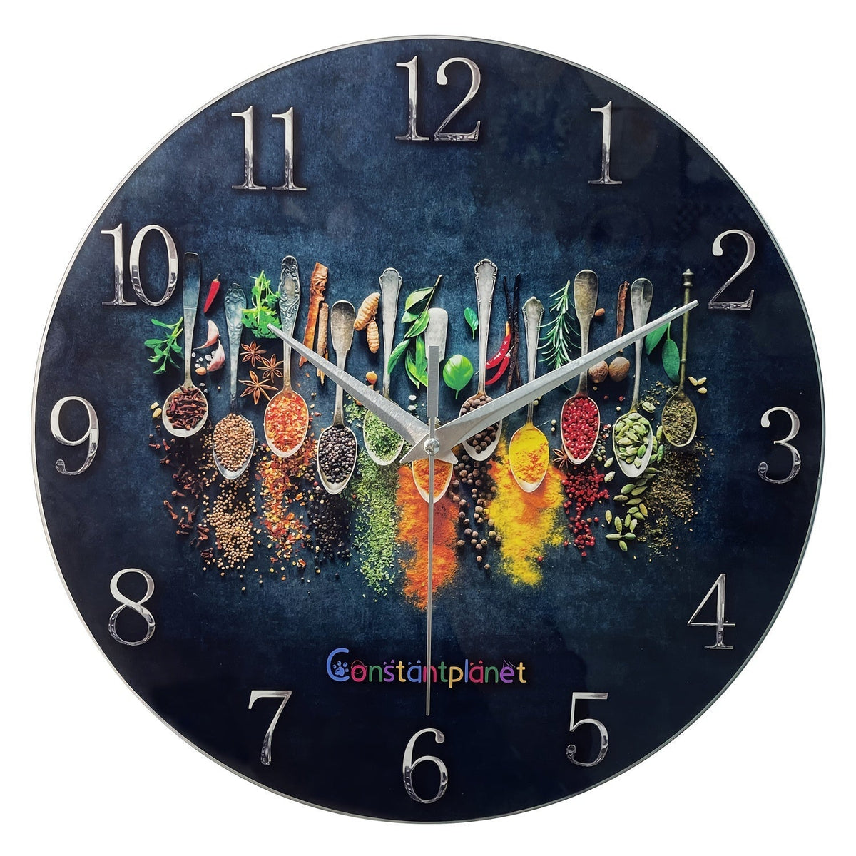 SpiceTime Clock - Silent Wall Clock with Aromatic Herb Design