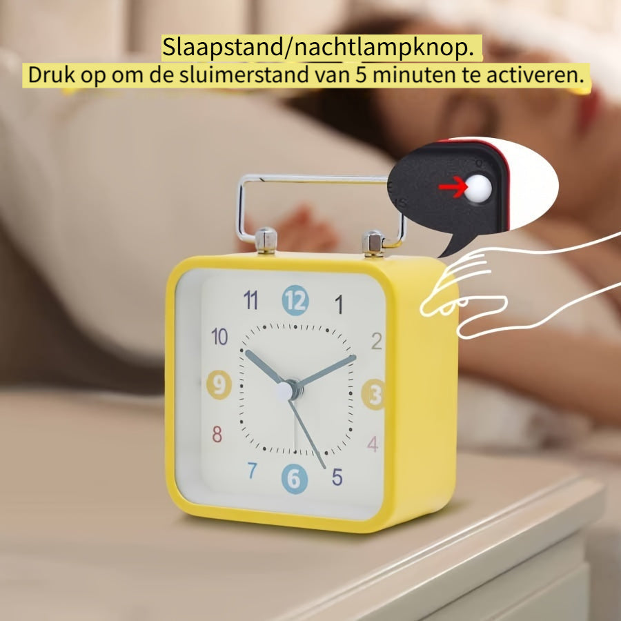 TimeCube - Square Digital Alarm Clock with Night Light and Snooze
