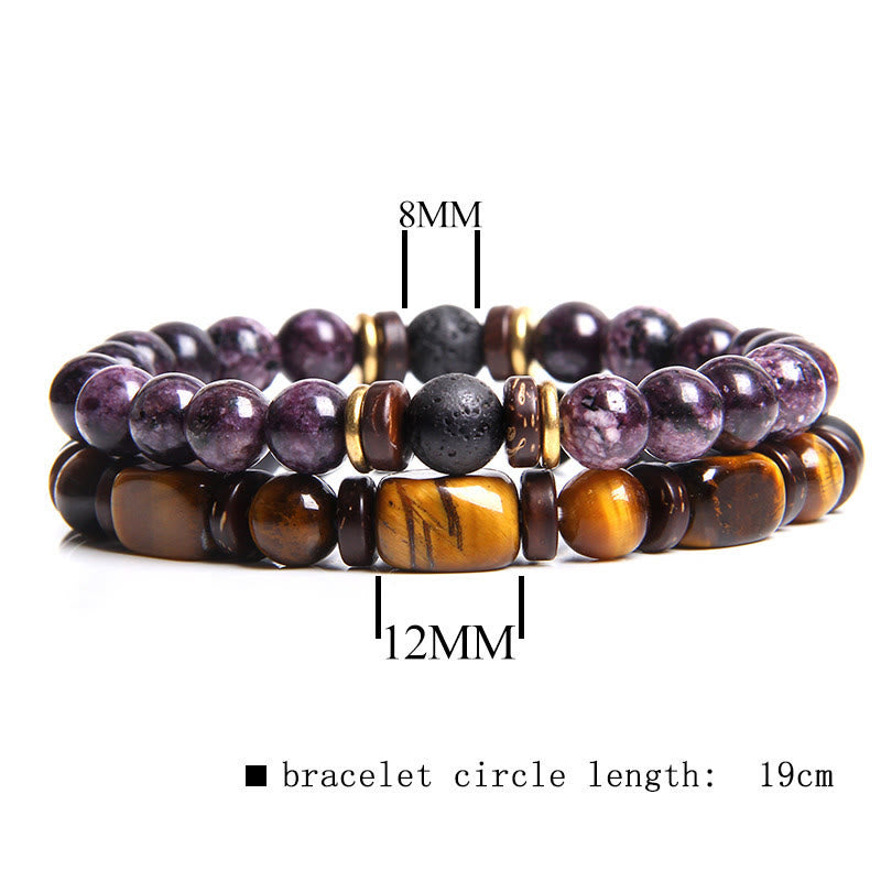 Naya - Bracelet turquoise africaine et œil de tigre