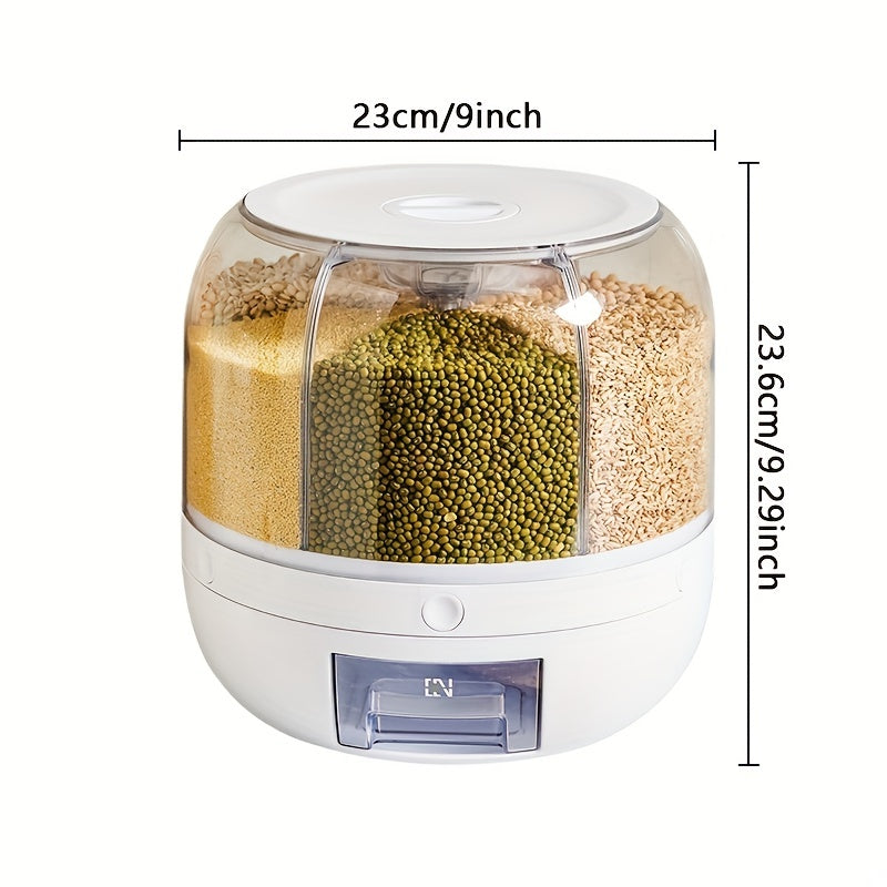 GrainGuard - Rotating Cereal Storage Box for an Organized Pantry