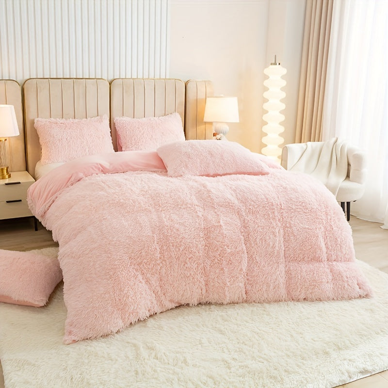 IndulgeNest - Ultra Soft Plush Duvet Cover Set with Zip Closure