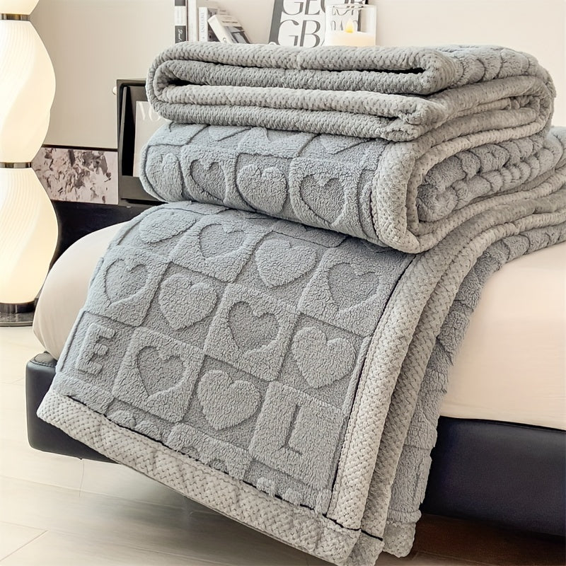 ClementWrap - Reversible Coral Fleece Throw Blanket