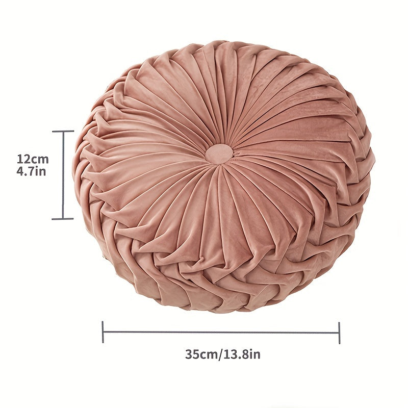 VelvetPumpkin Cushion - Soft Round Velvet Cushion for Your Home