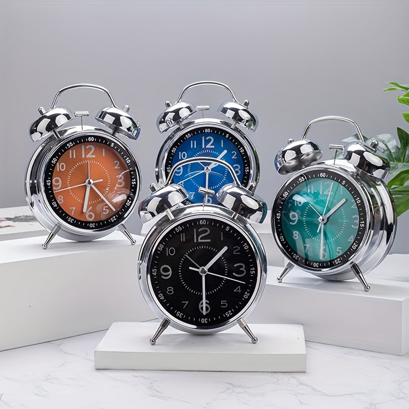 TimeBell - Retro Metal Bell Alarm Clock for Bedroom and Travel