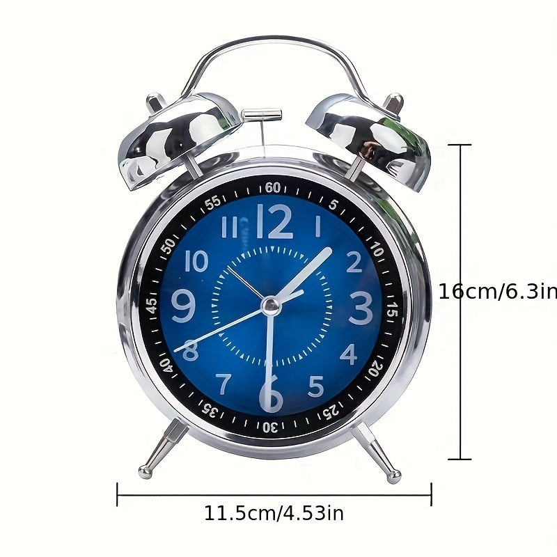 TimeBell - Retro Metal Bell Alarm Clock for Bedroom and Travel