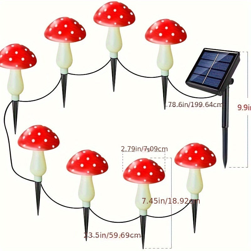 Arbogrove - Solar Mushroom Garden Lights with 8 Lighting Modes